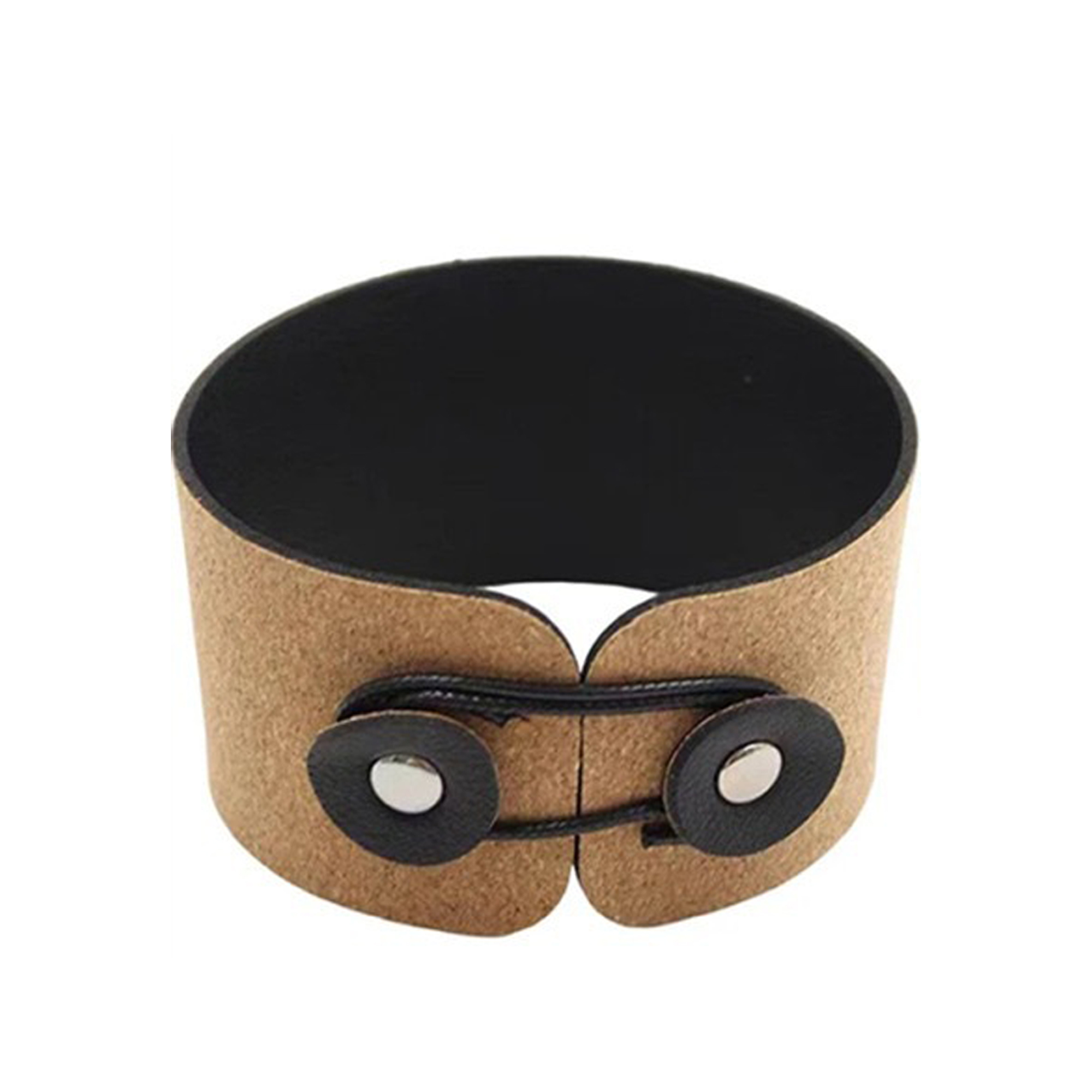 Foldable Natural Color Cork Leather Cup Sleeve 4