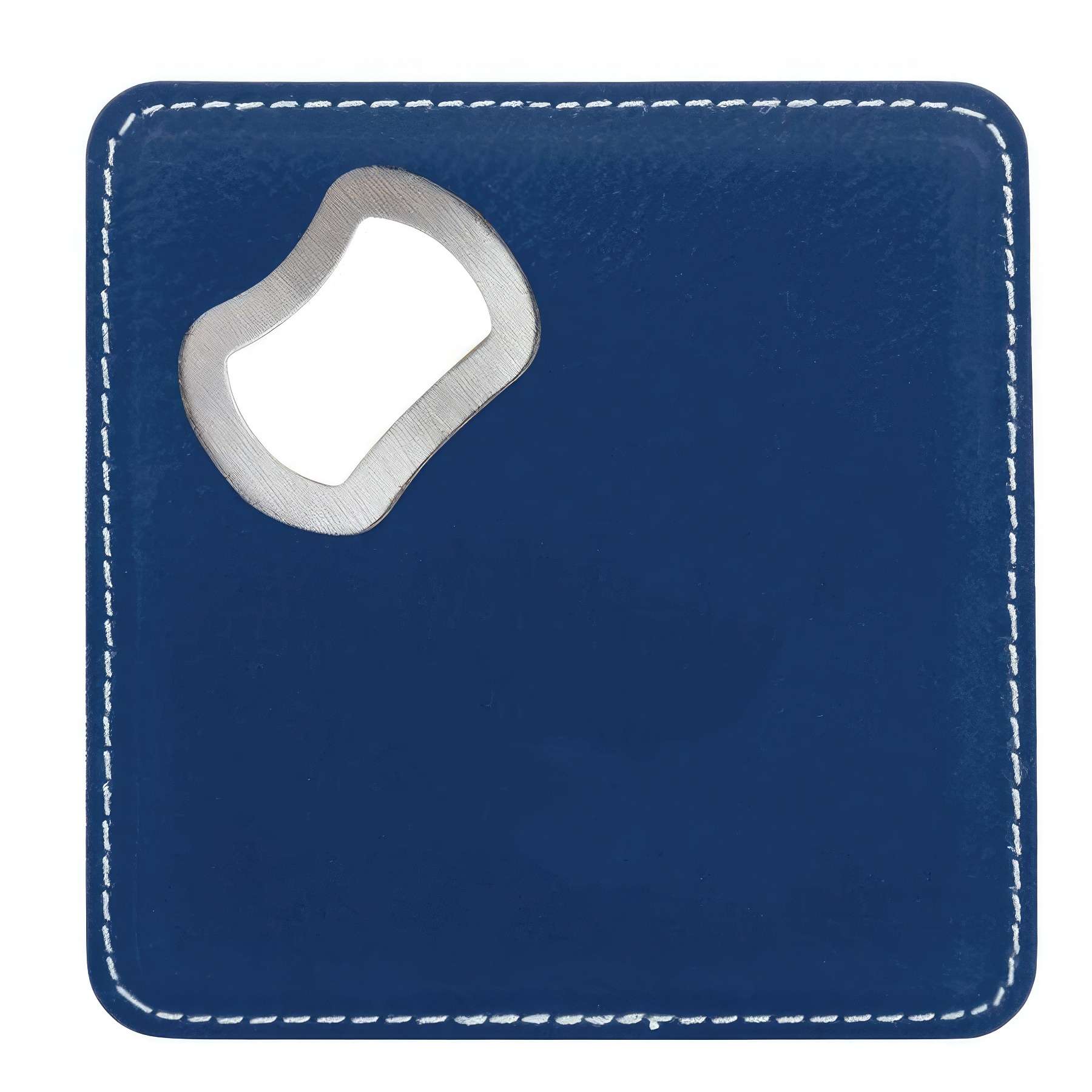 Custom 4 Inch Imitation Leather Coaster and Bottle Opener 3