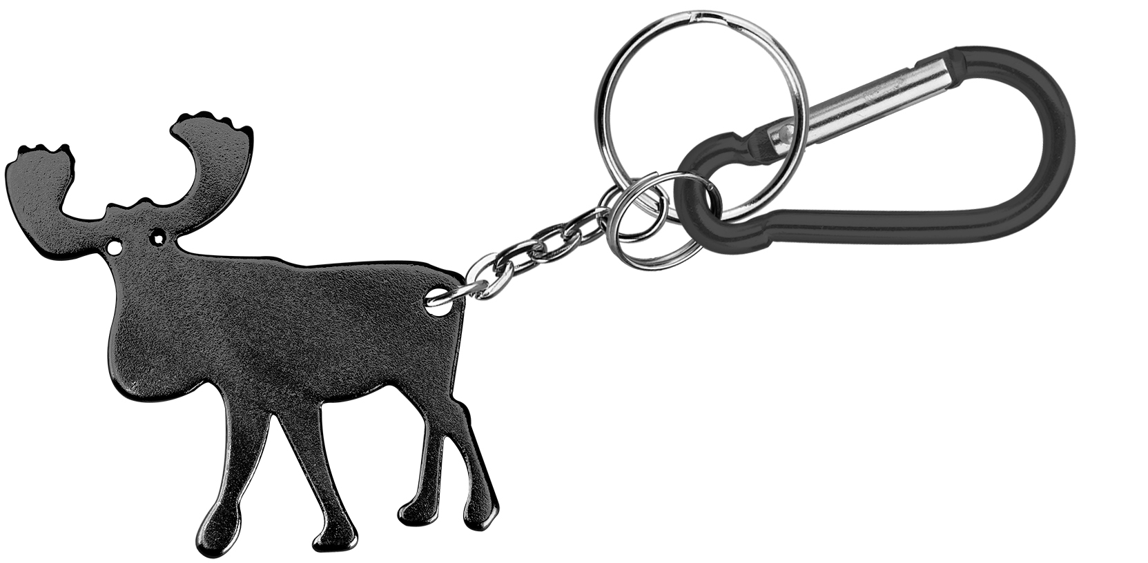 Elk shape bottle opener with key chain and carabiner 7