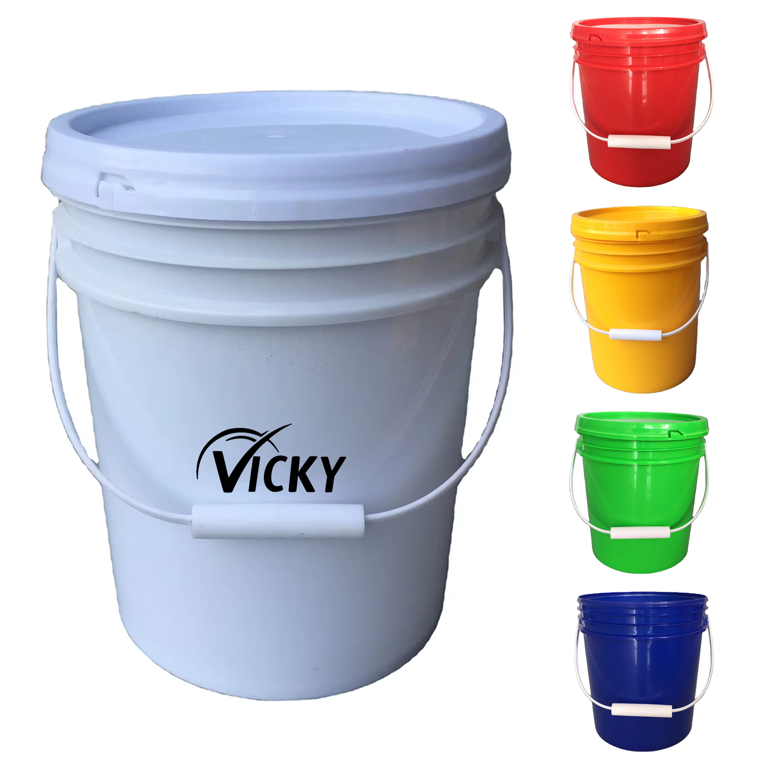 5.28 Gallon Plastic Paint Food Bucket 5
