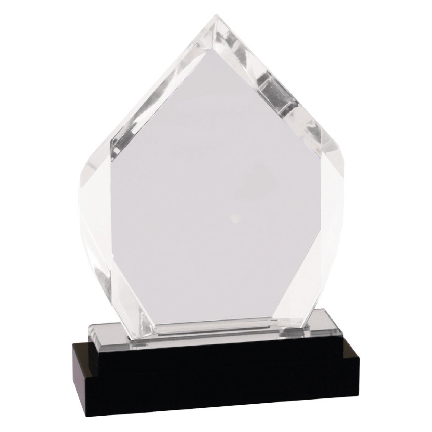 7" Silver Fusion Diamond Impress Acrylic w/ Black Glass Base 3