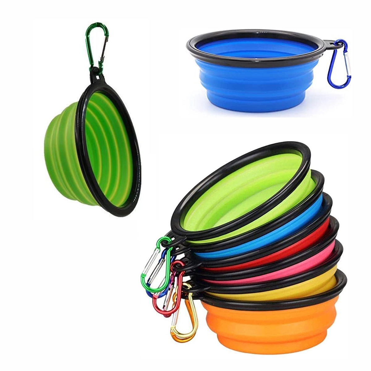 Collapsible Silicone Pet Dog Travel Bowl 3