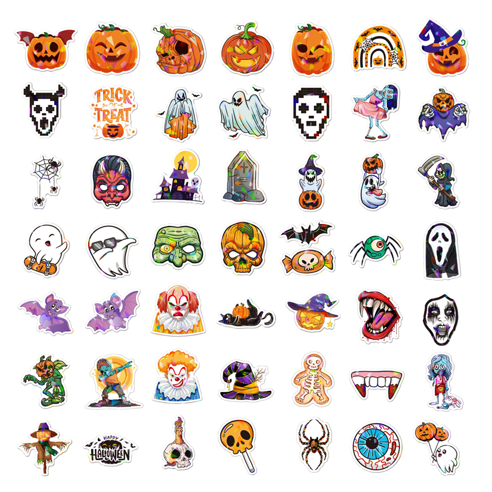 100PCS Vinyl Waterproof Halloween Stickers In Stock 6
