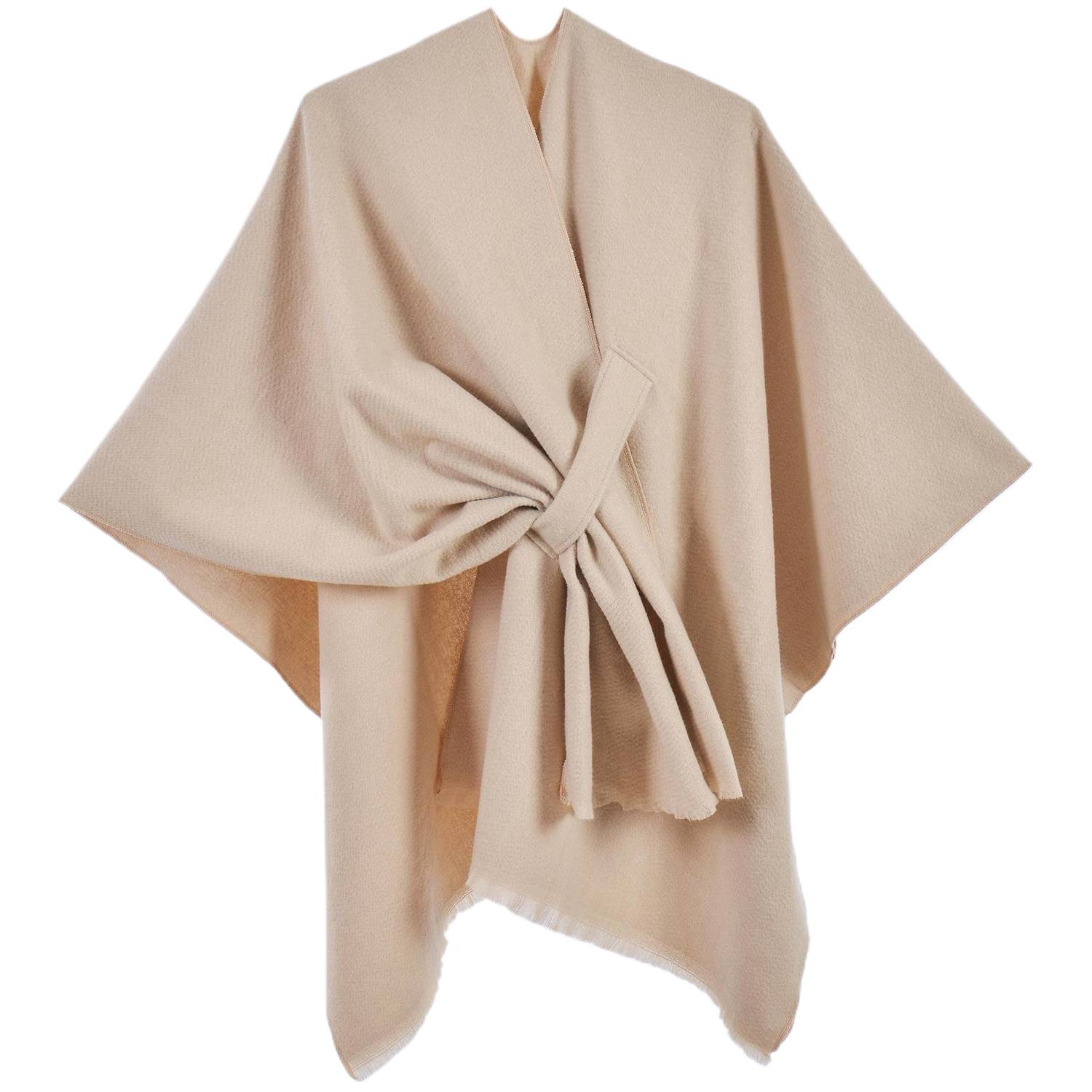 Winter Thermal Cashmere Split Style Shawl 14
