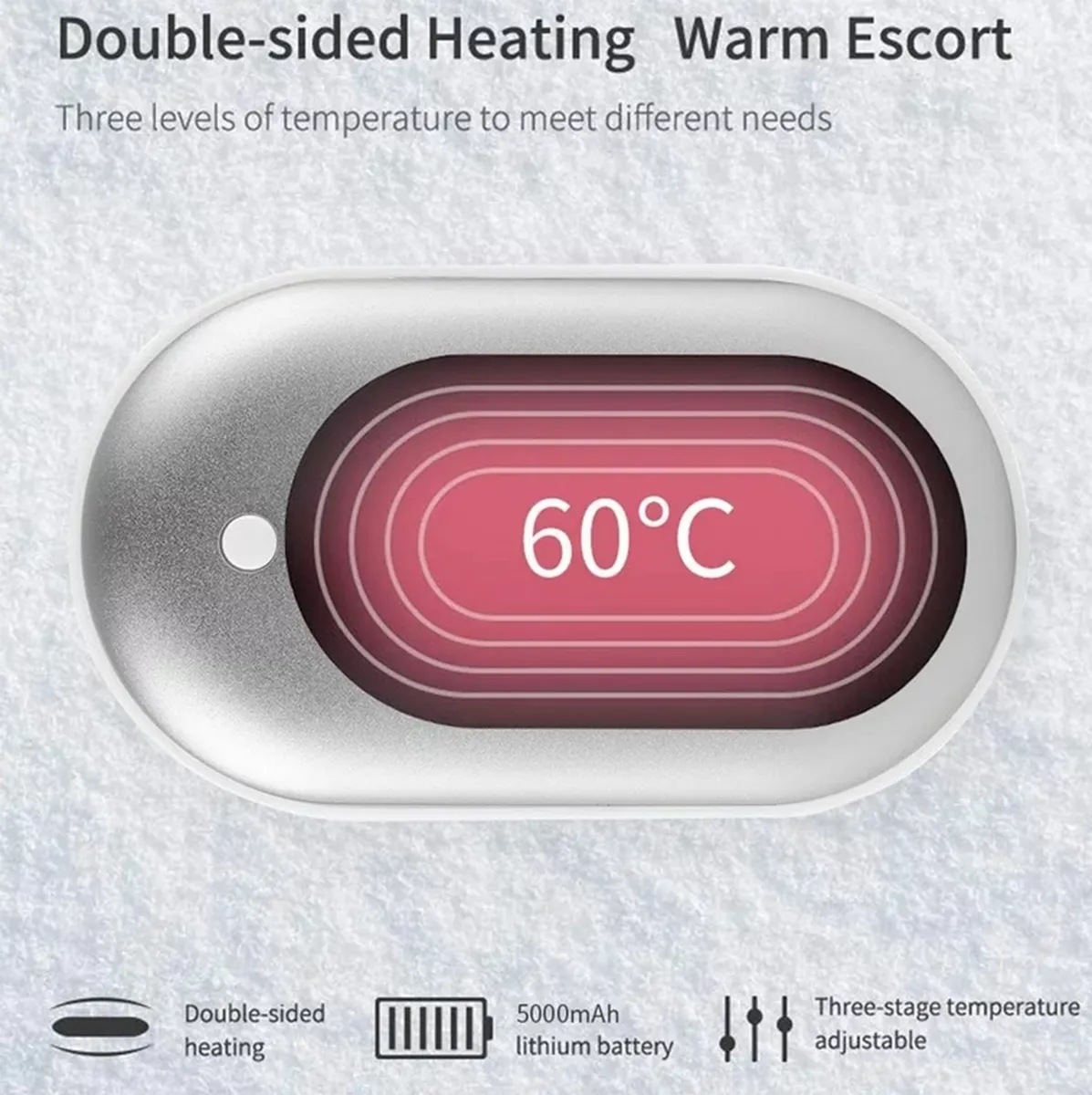 2 In 1 Reusable Portable Rechargeable Power Bank Hand Warmer 3