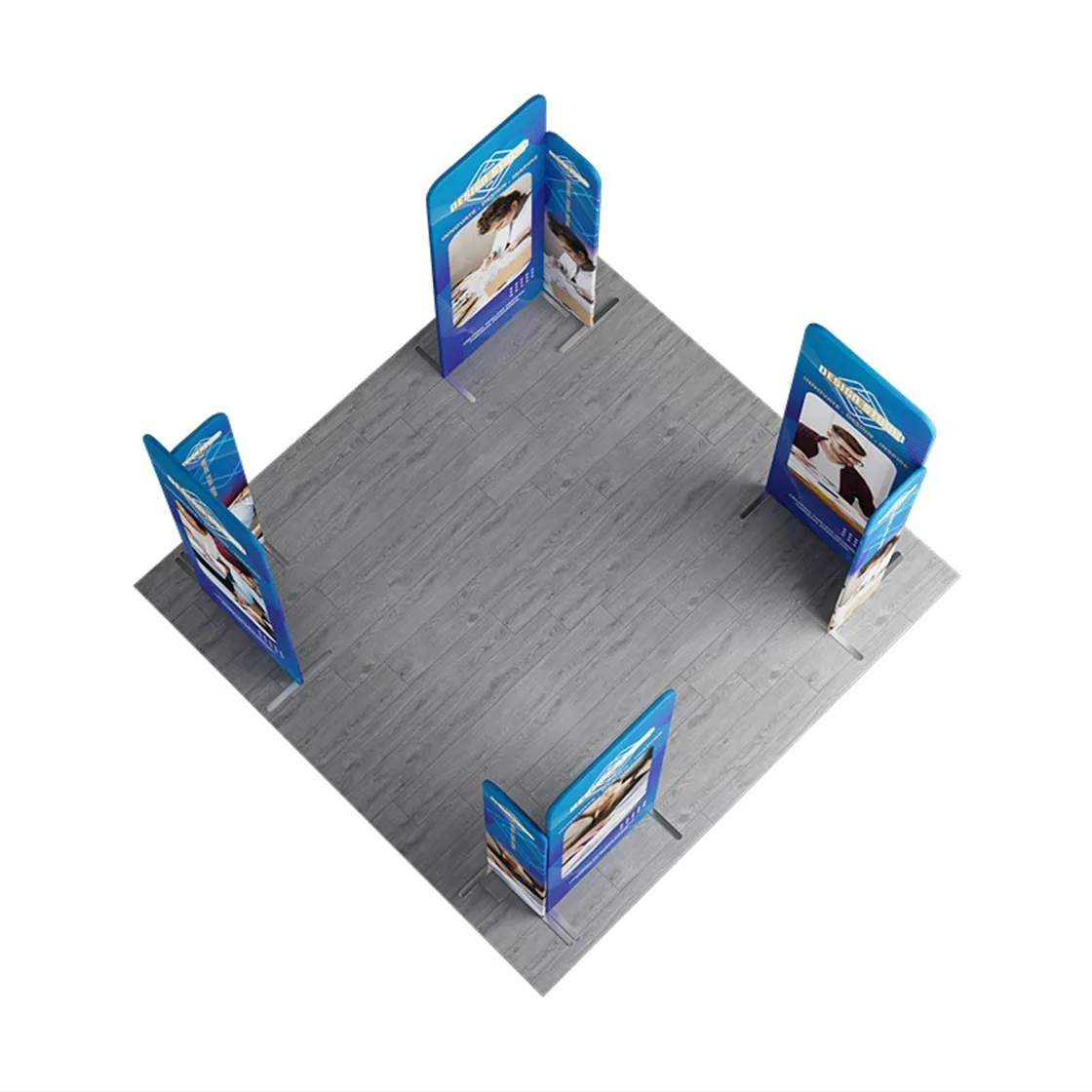10ft Magnetic Modular Fabric Displays - L Shape Four Corner 4
