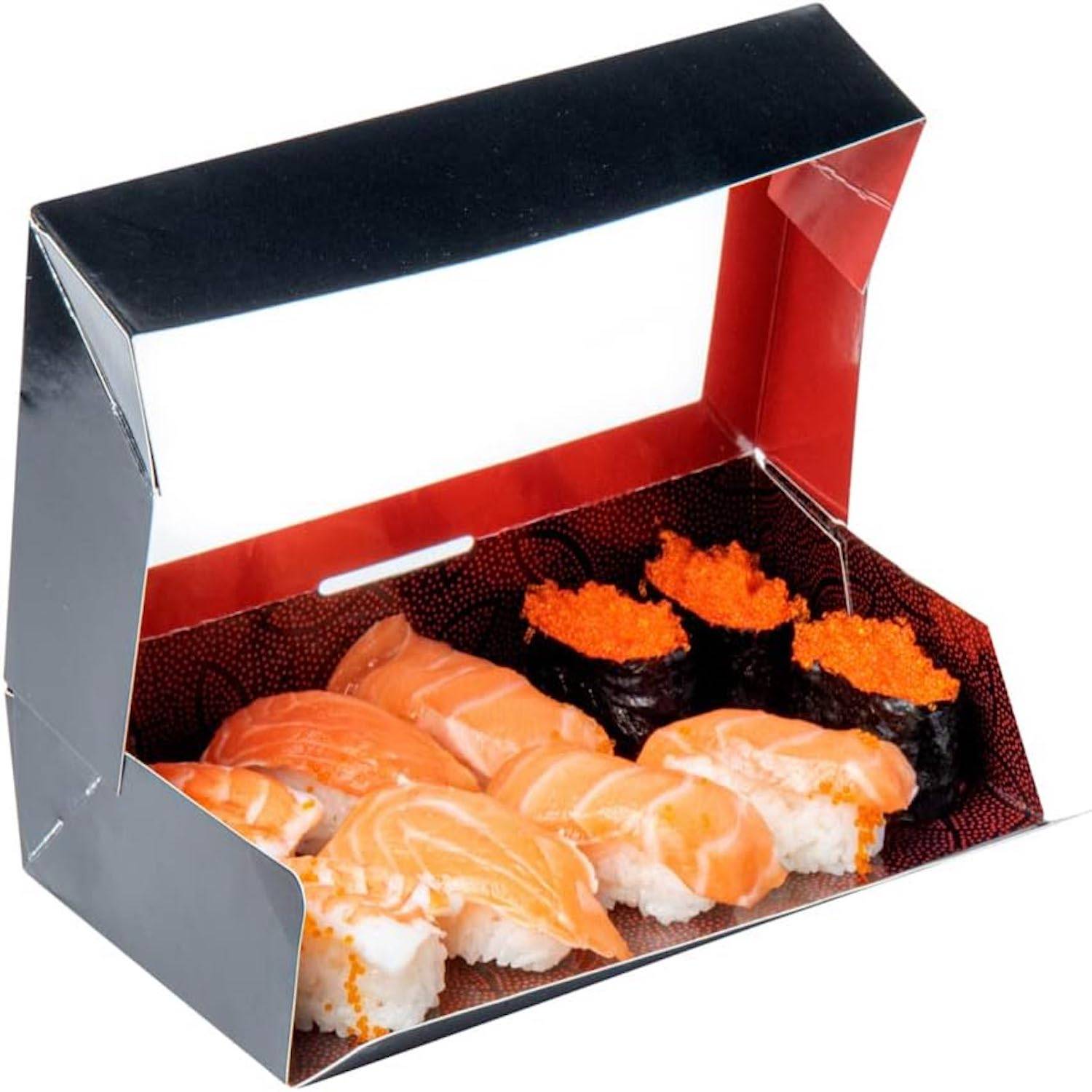 Custom Transparent Window Flip Sushi Box 5