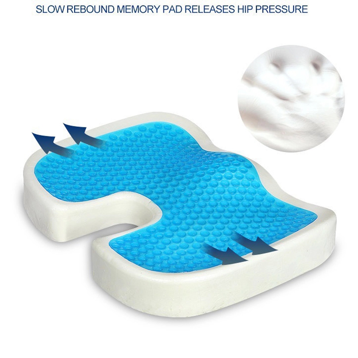 Custom Memory Foam Seat Cushion With Cooling Gel Infused 2