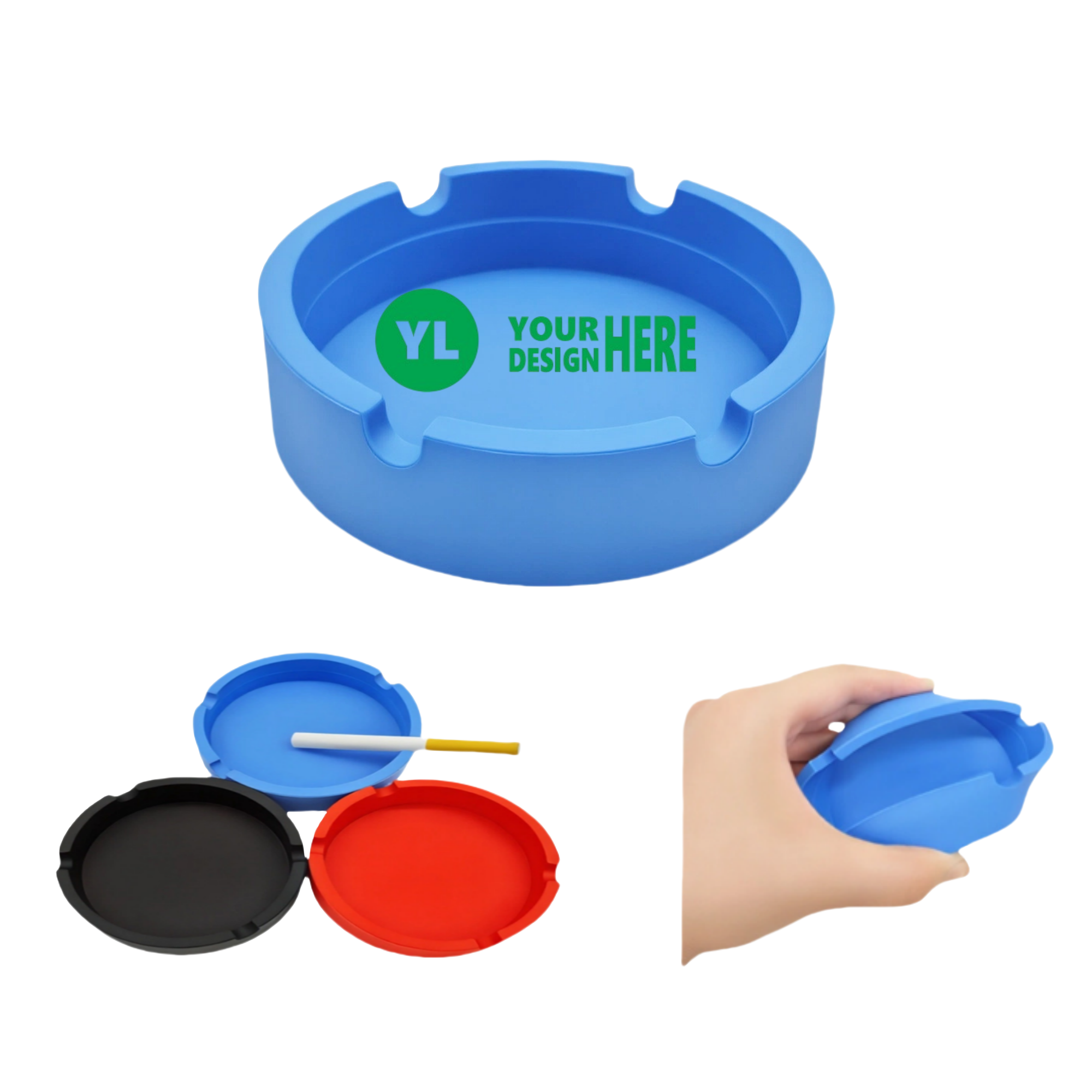 Round Silicone Ashtray MOQ 50 PCS 2