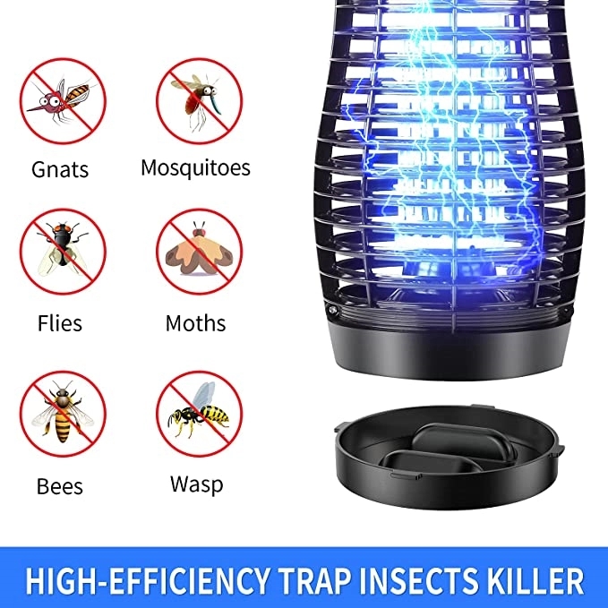 Solar Bug Zapper LED Light Insect Mosquito Killer Lamp 4