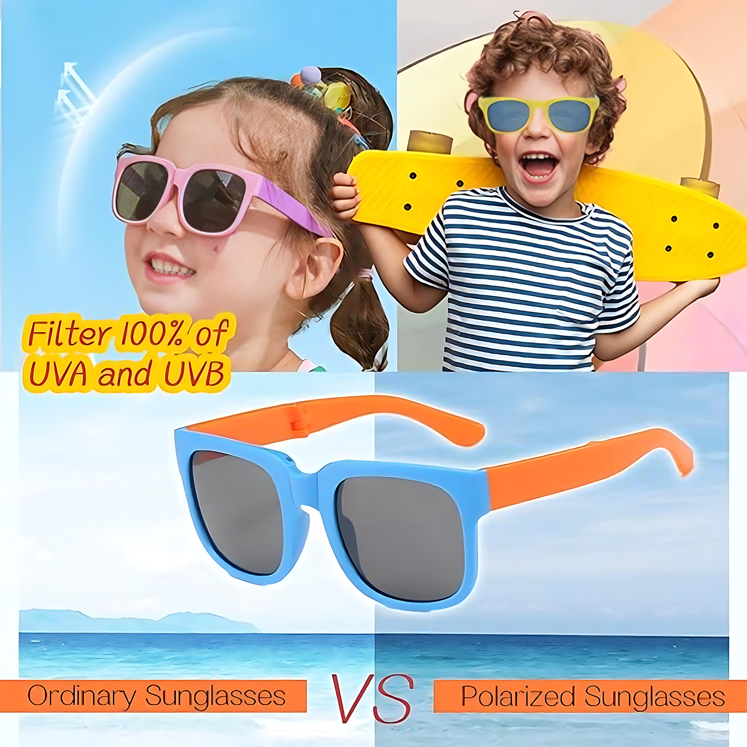 Foldable Lightweight Children's Sunglasses 5