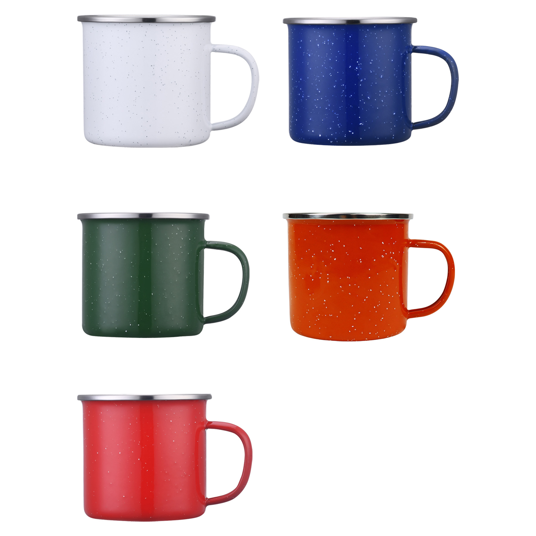 16 Oz. Enamel Mug with Stainless Steel Rim 6