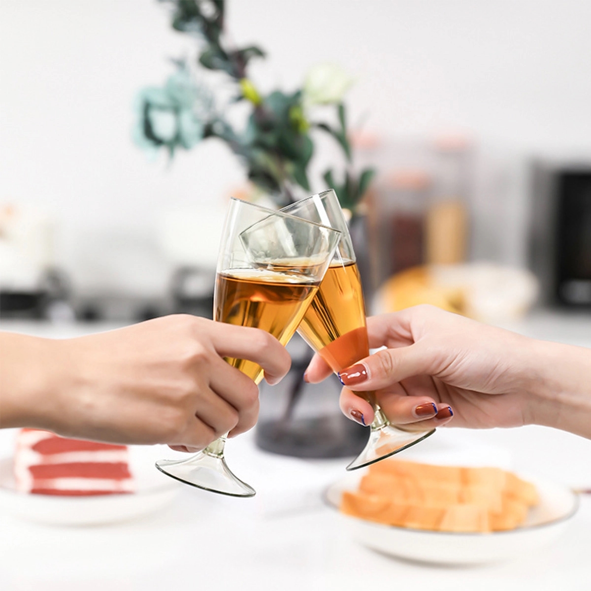 Reusable PortableMimosa Wine Glasse Plastic Champagne Flutes 5
