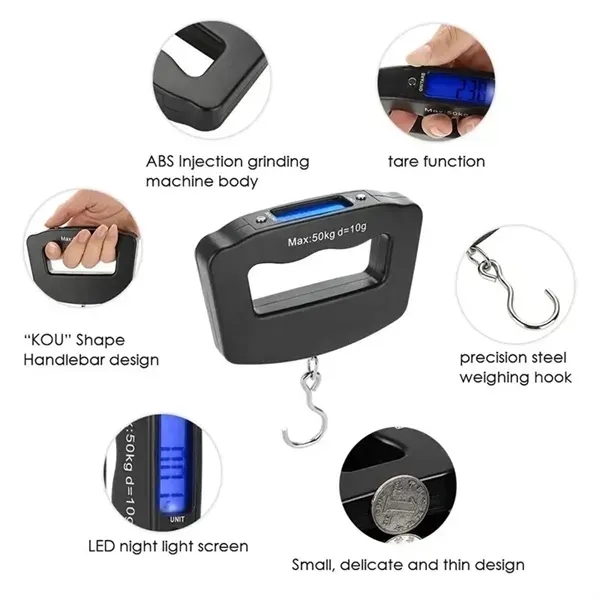 110lb /50kg Portable Digital Scale with Hook 5