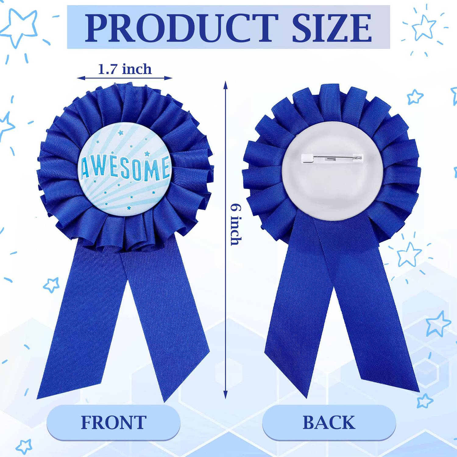 1.7inch Satin Rosette Award Ribbons 8