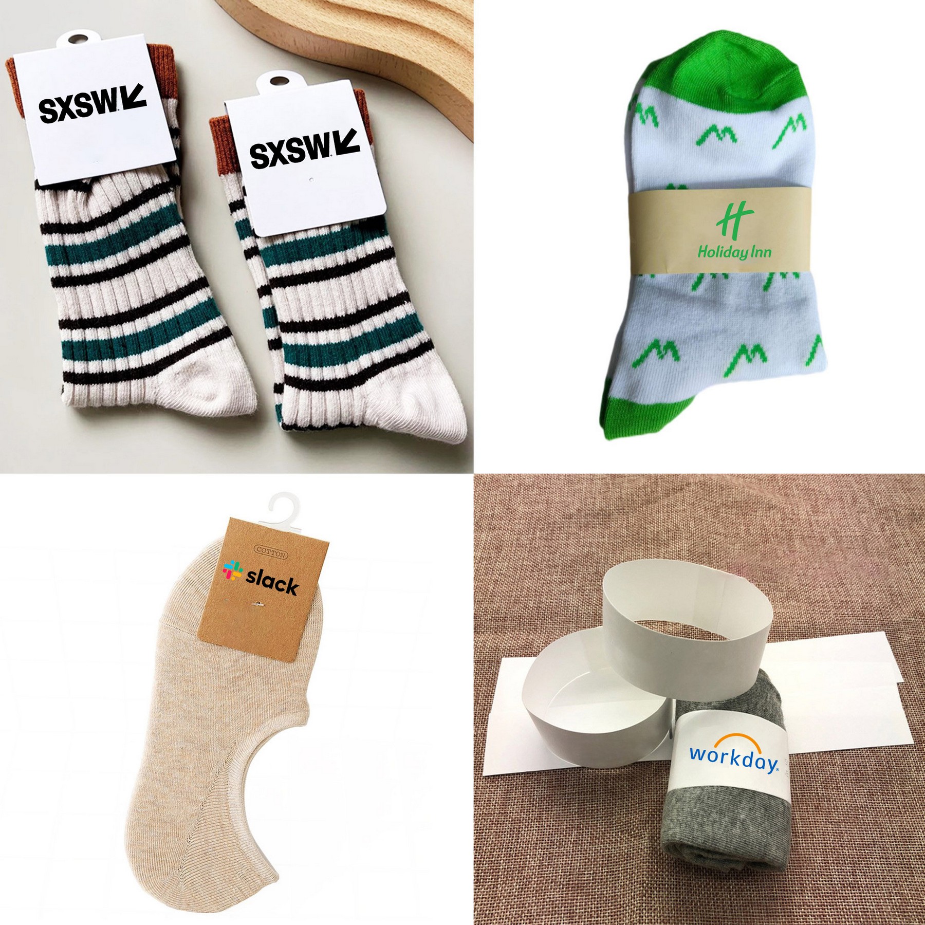Custom Knit Cotton Crew Jacquard Socks 4