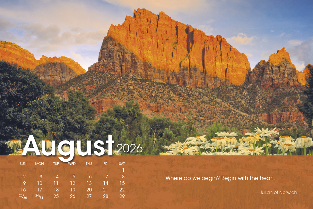 Triumph® Calendars Scenic Moments Large Desk Calendar 12