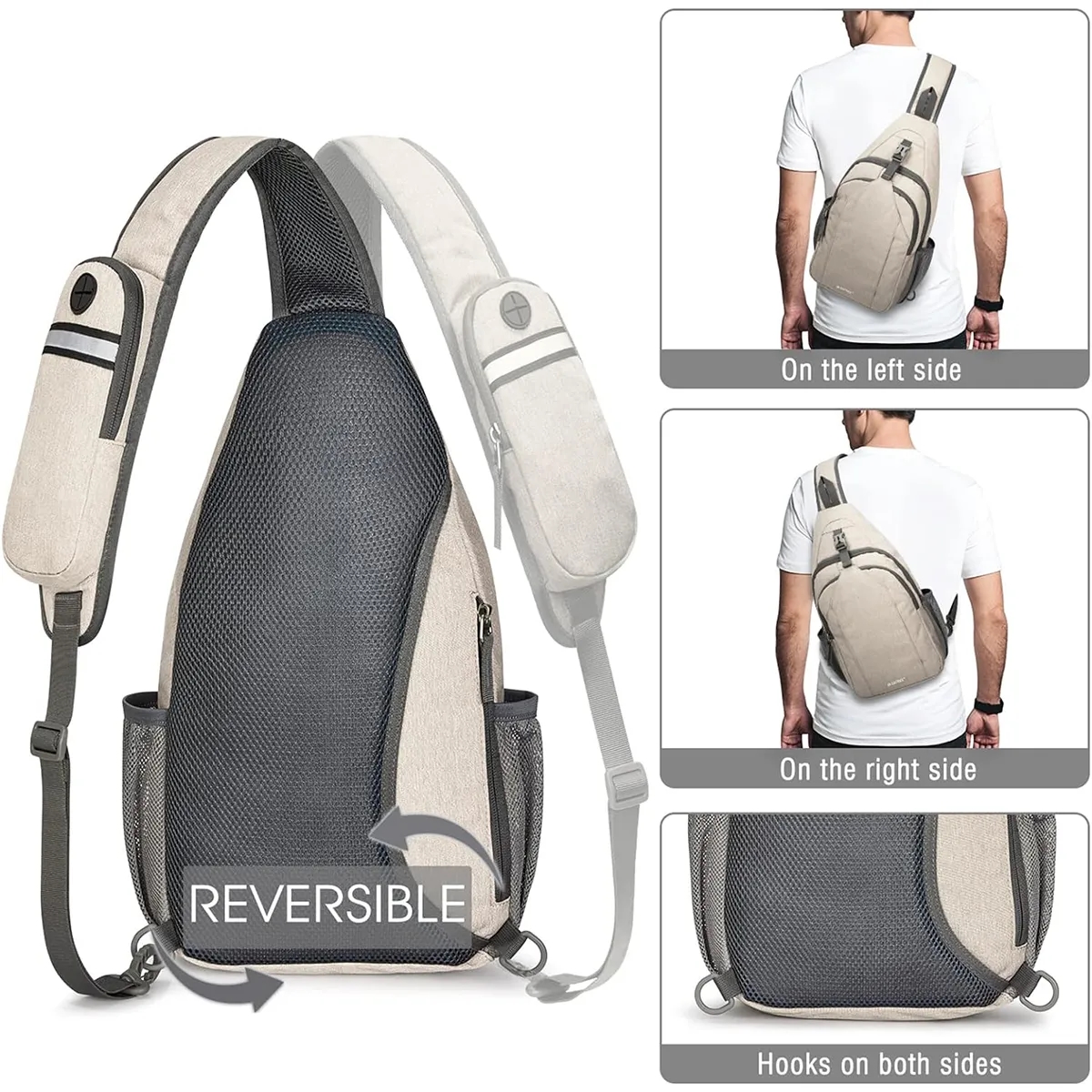 Sling Crossbody Chest Bag Backpack for Hiking Travel 4