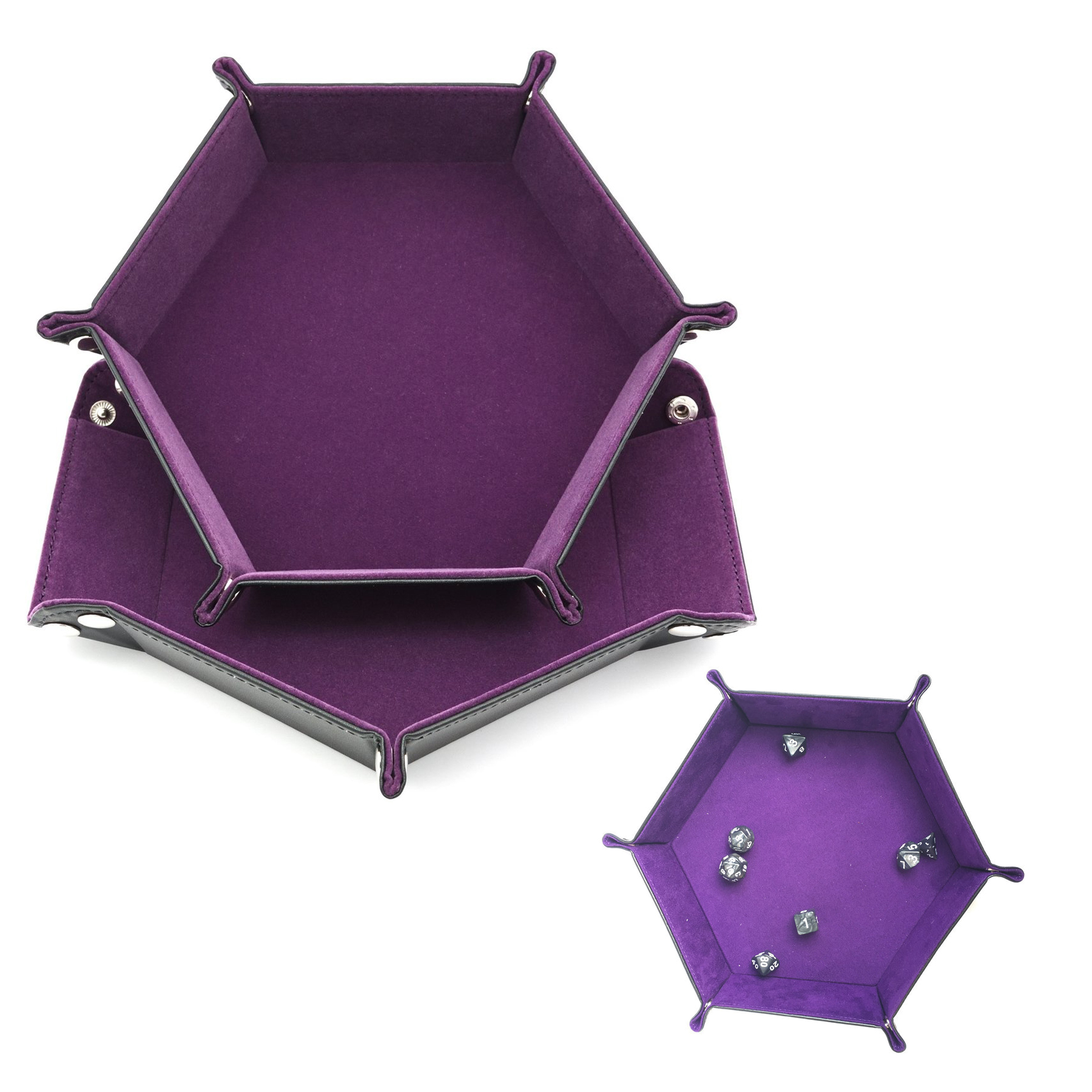 Dice PU Leather Folding Hexagon Tray