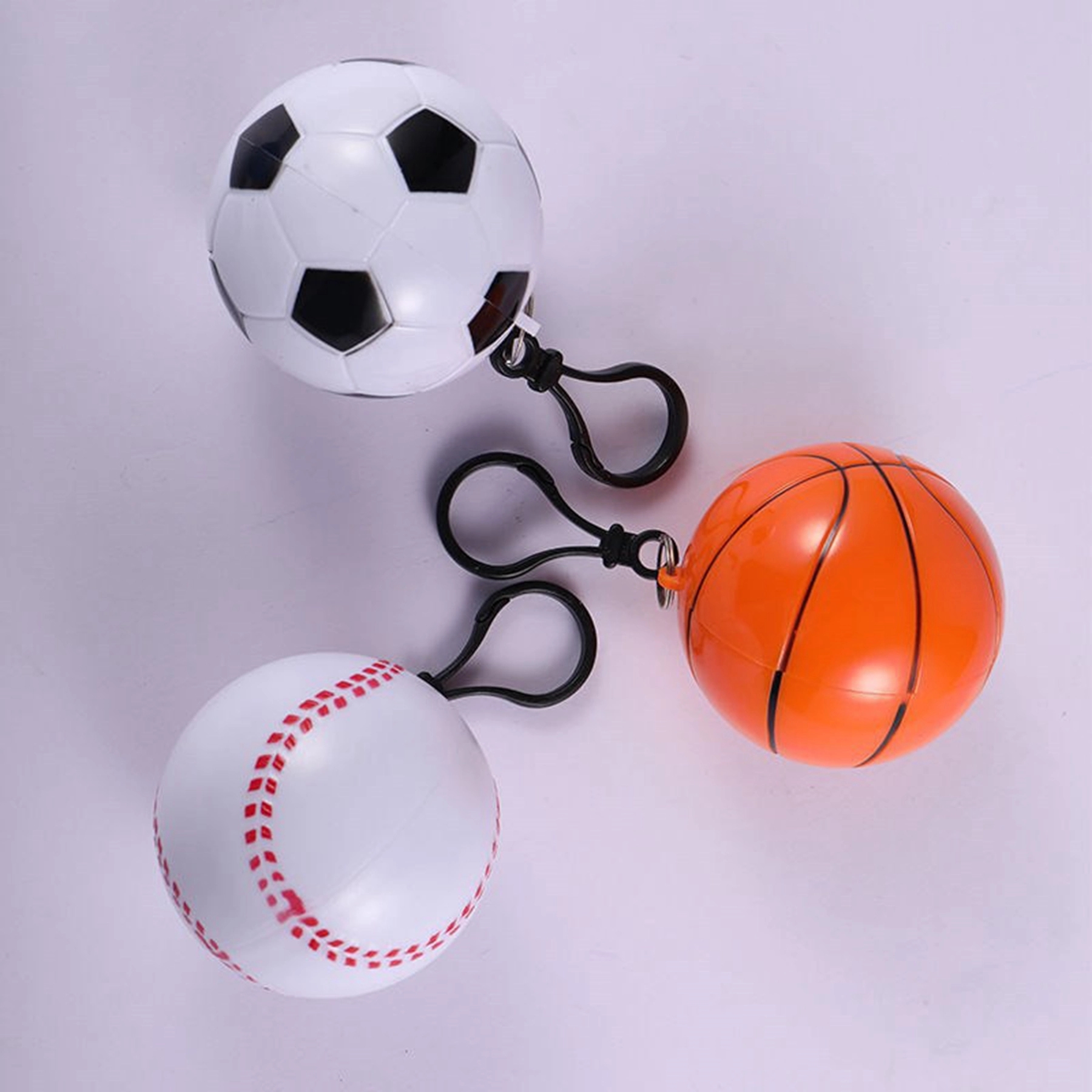 Sports Raincoat Ball Keychain 3