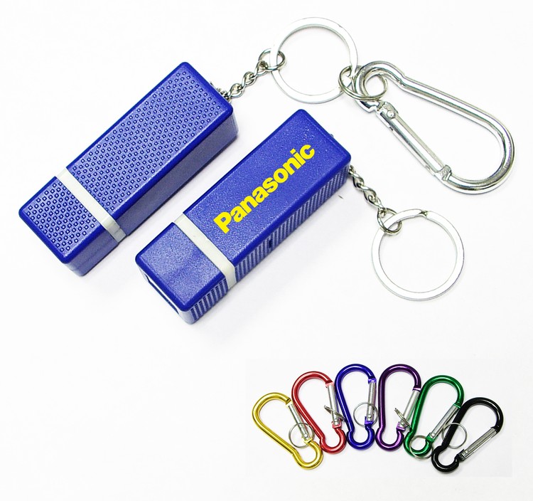 Square shape LED flashlight with keychain 1
