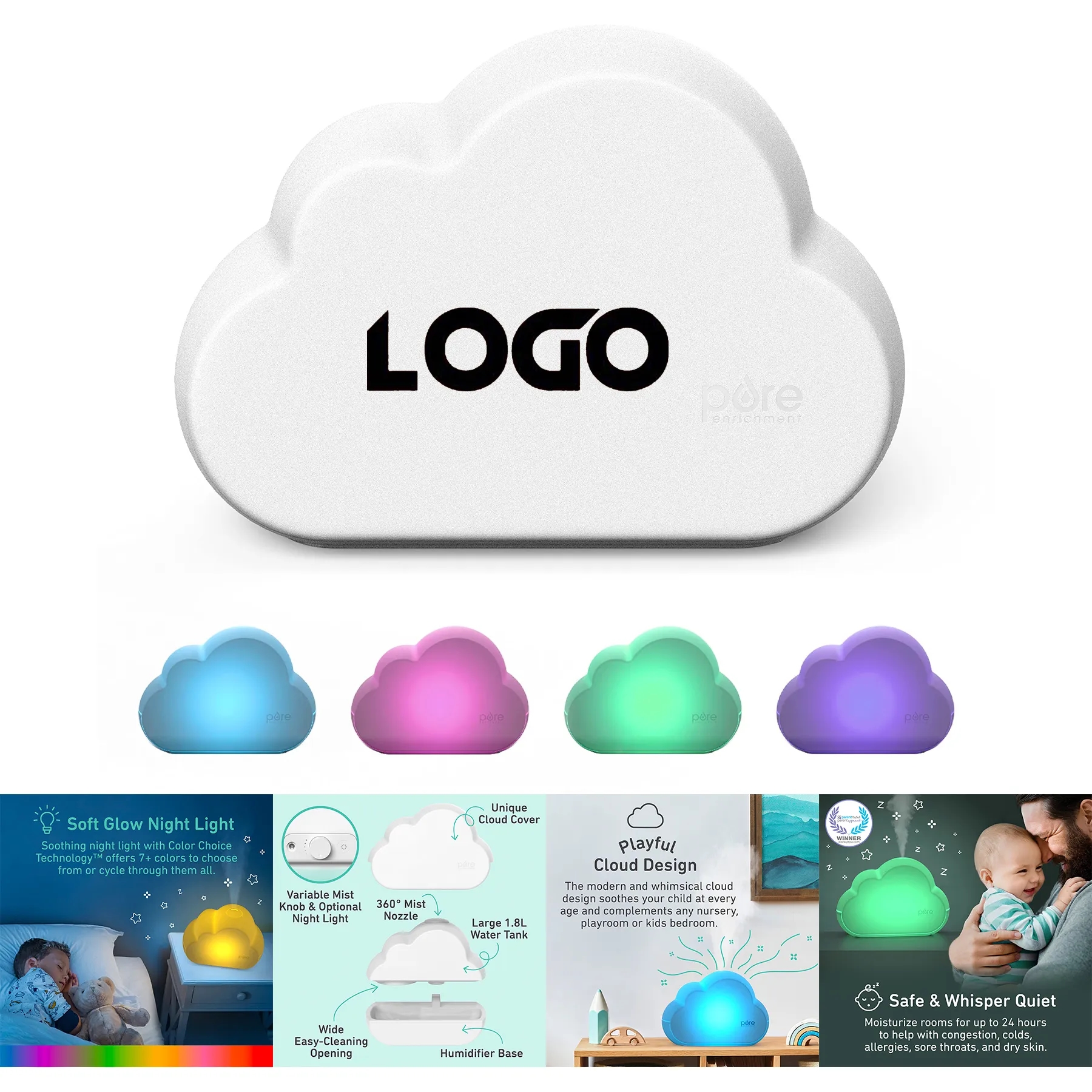 Cloud Ultrasonic Cool Mist Humidifier 1