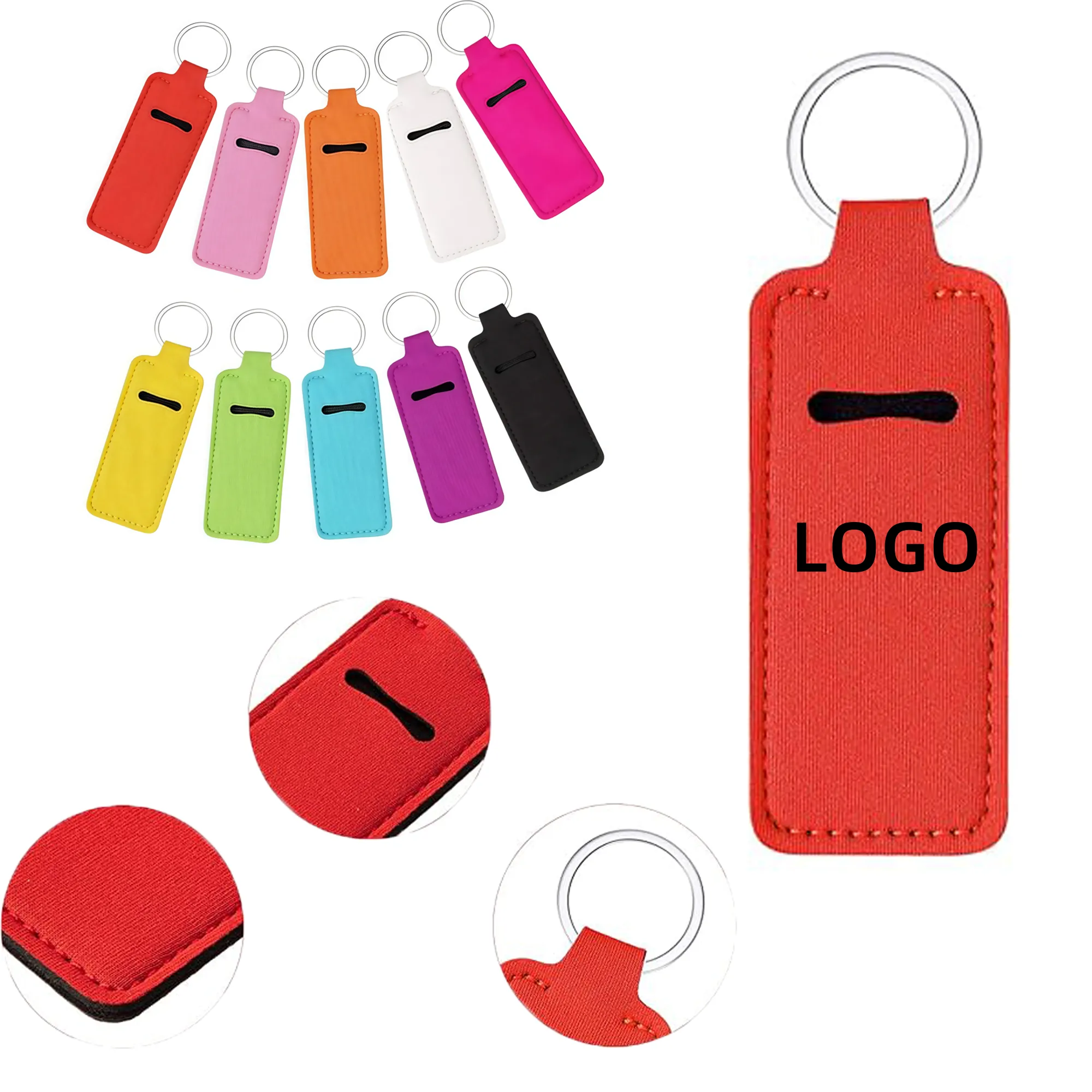 Colorful Lip Balm Holder Keychain for Pocket Bag Accessories 6
