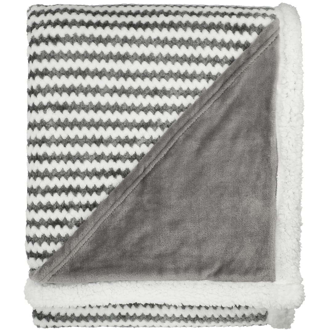 Field & Co.® Chevron Striped Sherpa Blanket 142