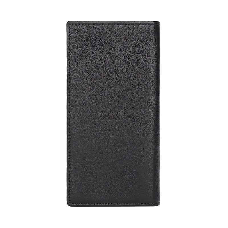 Custom RFID Anti-Theft Function Black Genuine Leather Wallet 4