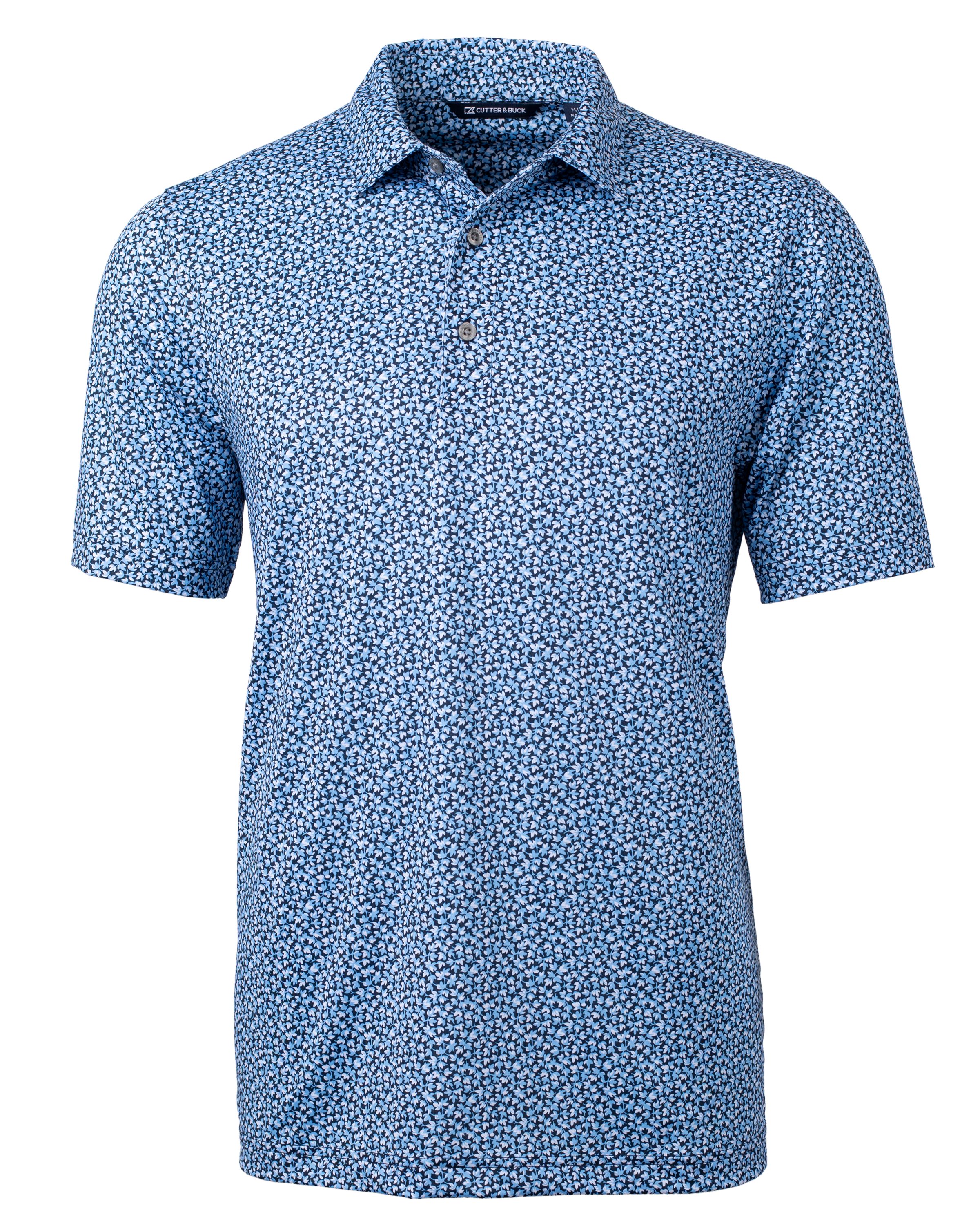 Pike Magnolia Print Stretch Mens Polo