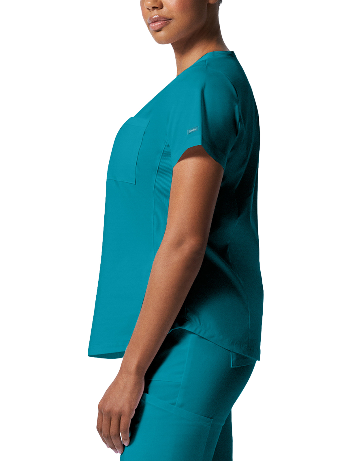 Landau - ProFlex - Women's Two-Pocket Back Princess Seamed V-Neck Top 36