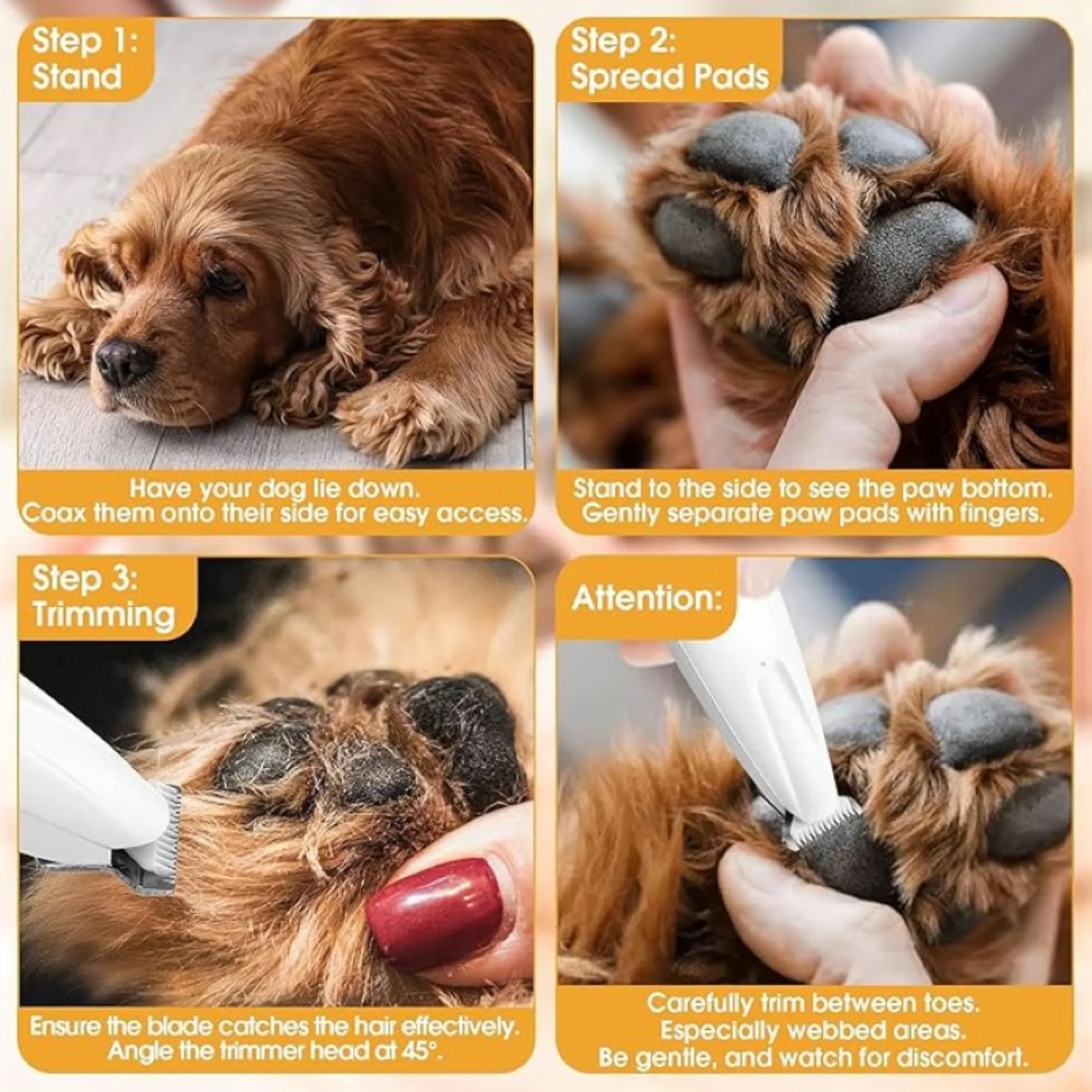 Waterproof LED Lighting Pet Shaver 3