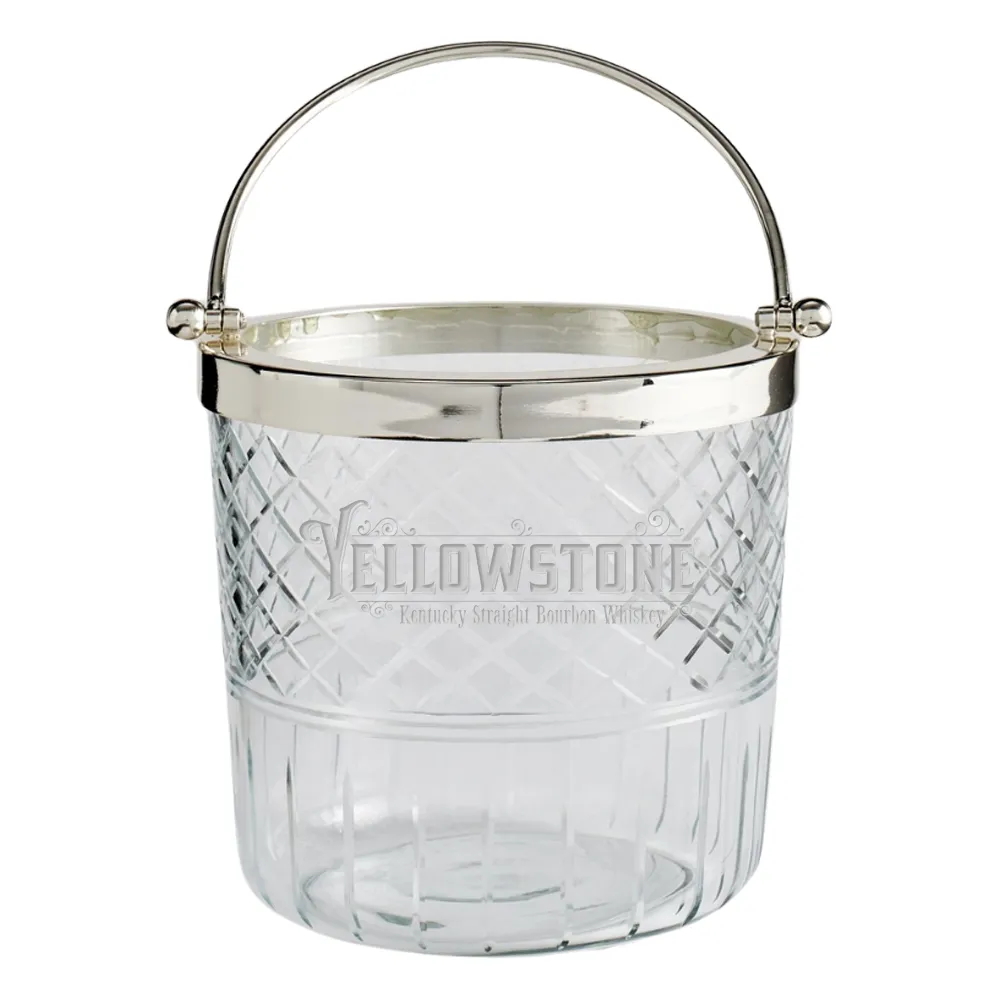 2.9L Glass Ice Bucket with Tongs 8