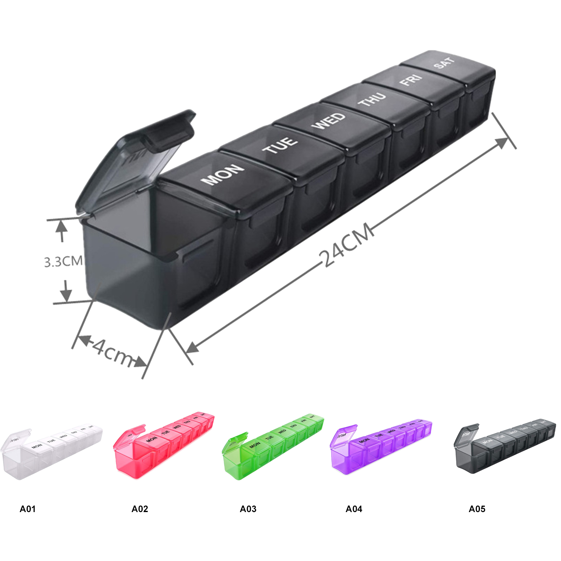 Weekly (7-Day) Pill Organizer