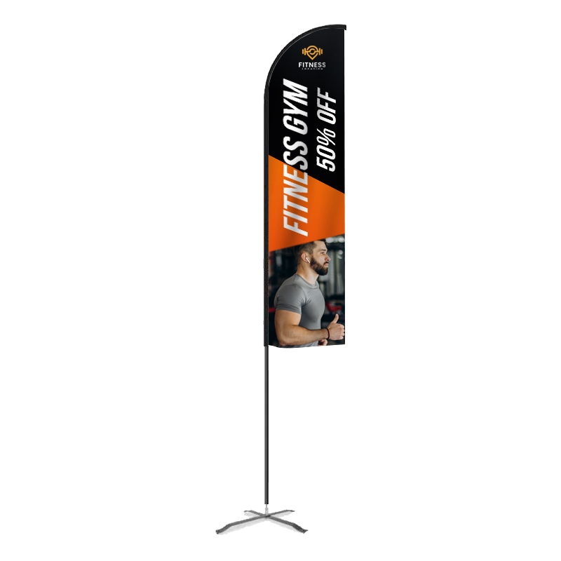 Flex Banner™ Kit, Double-Sided 21.5' Advertising Feather Flag 4