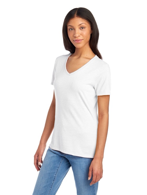 JERZEES Premium Blend Combed Ring-Spun Ladies' V-Neck T-Shirt 6