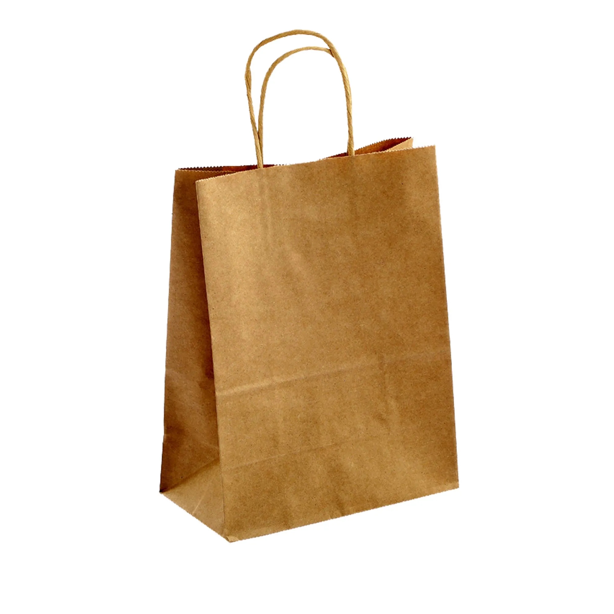 Kraft Paper Shopping Bag With Twisted Rope-inspired Handles 2