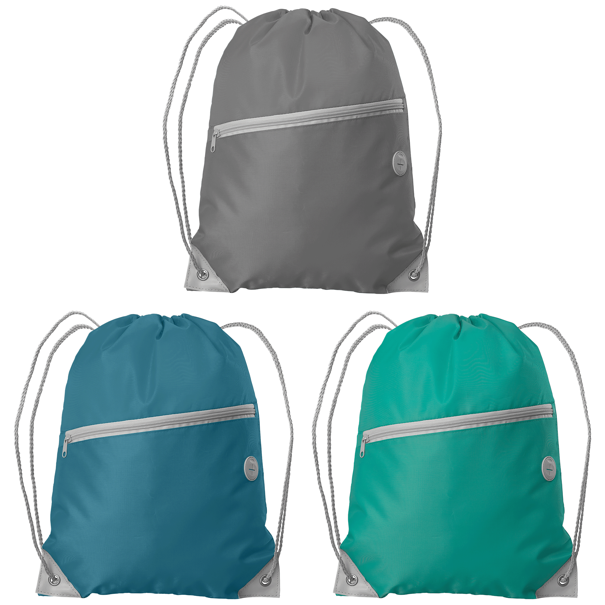 Vilda rPET Drawstring Backpack with Zippered Front Pocket 2