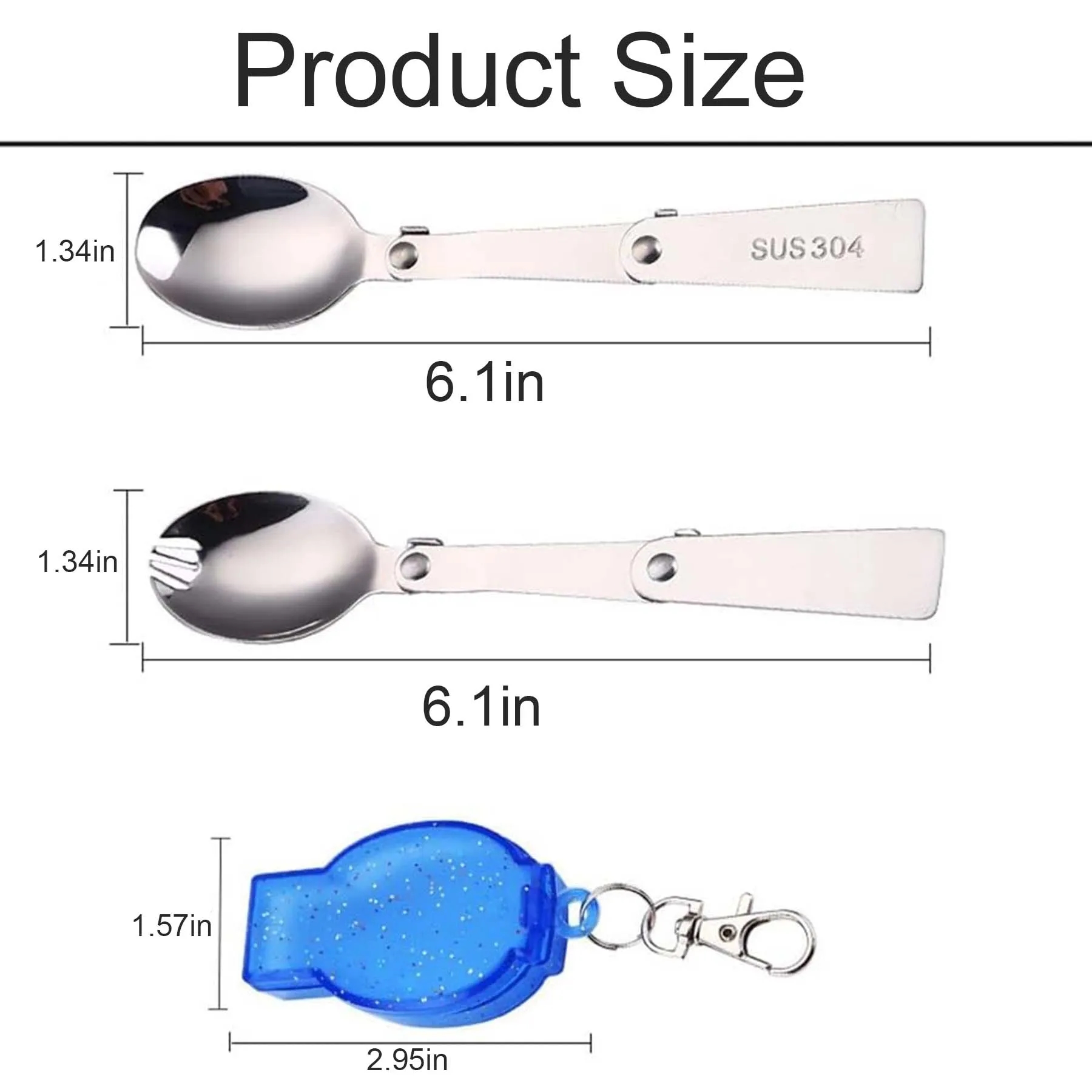 Portable Folding Stainless Steel Forks and Spoons 6