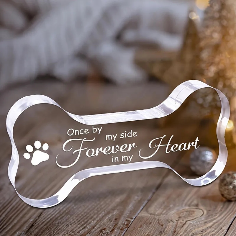 Acrylic Bone Shape Pet Memorial Gift 2