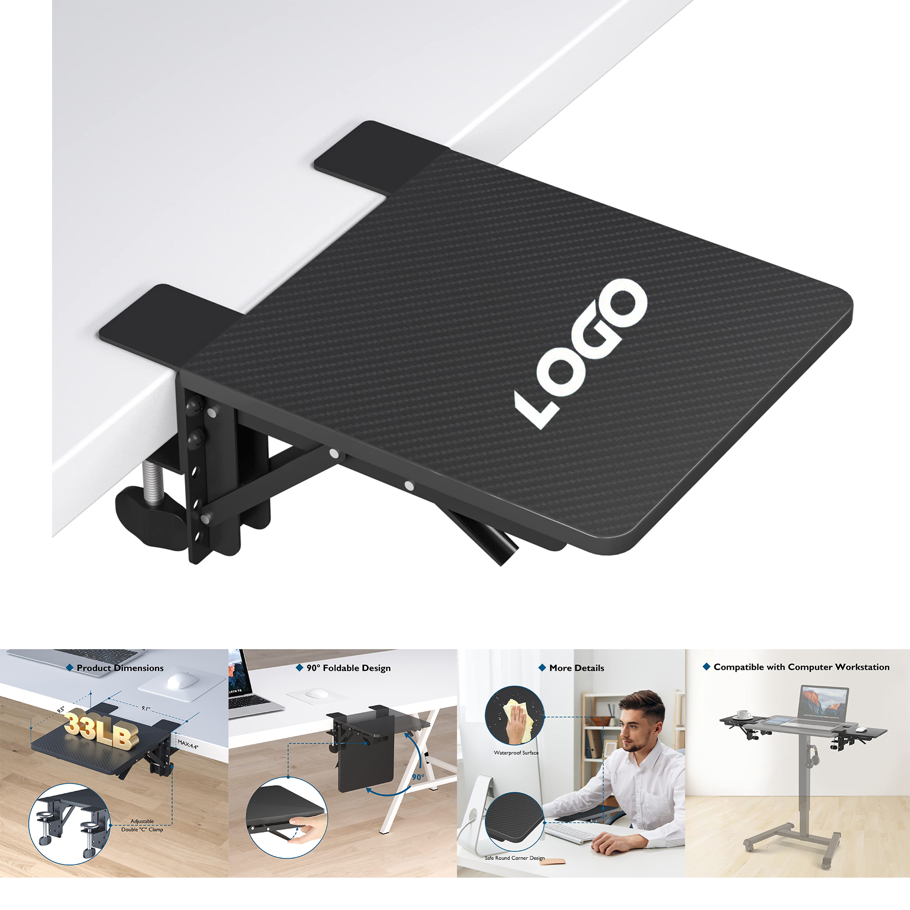 Ergonomics Desk Extender Tray