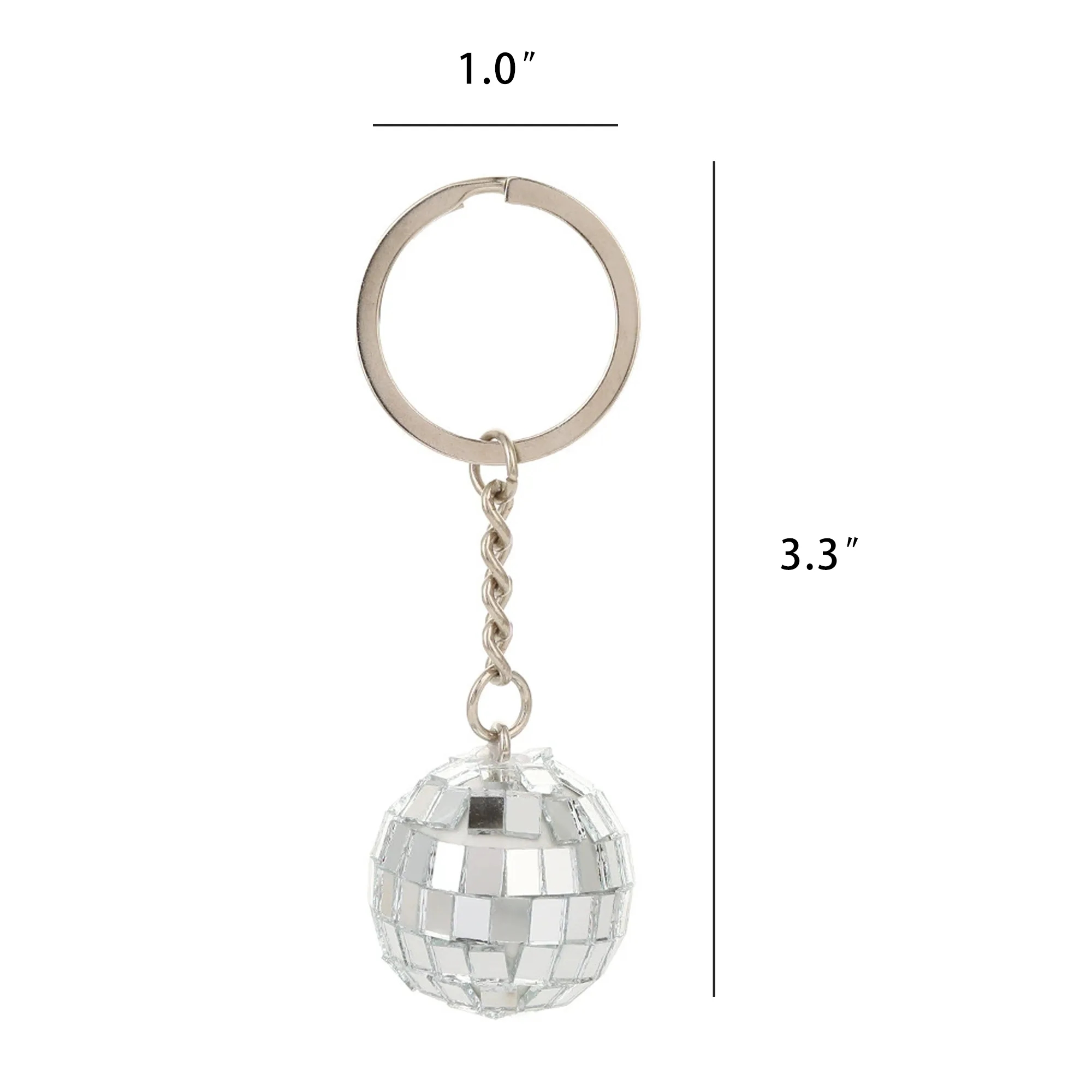 Mirrored Disco Ball Keychain 4