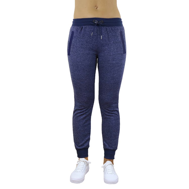 Women's Sweatpants - S-XL Heather Navy Slim Fit 1