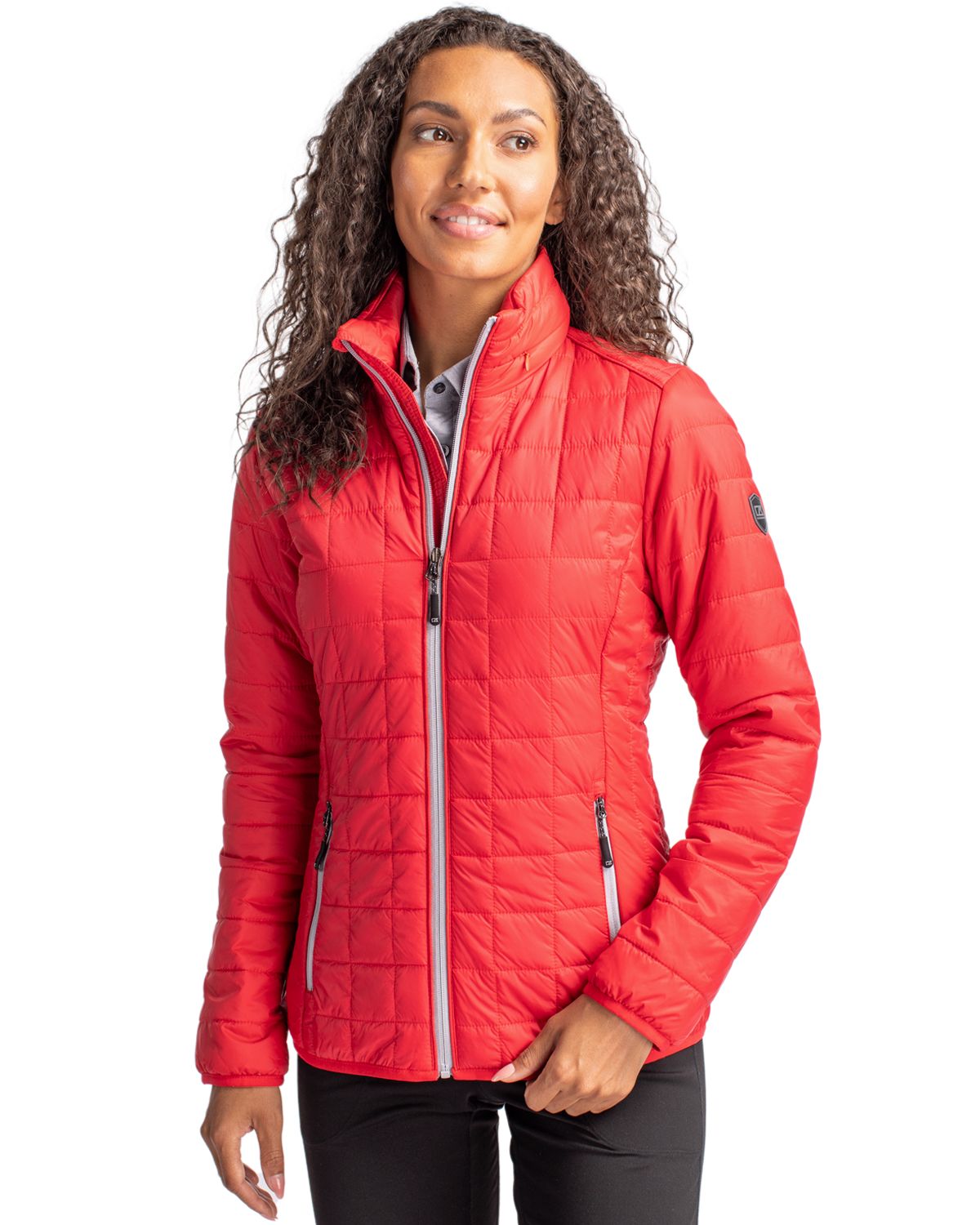 Cutter & Buck Rainier Recycled Insulated Puffer Womens Full Zip Jacket 112