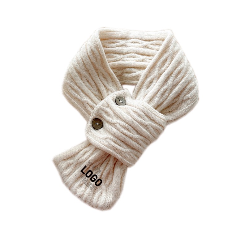 Coconut Button Warm Small Scarf 5