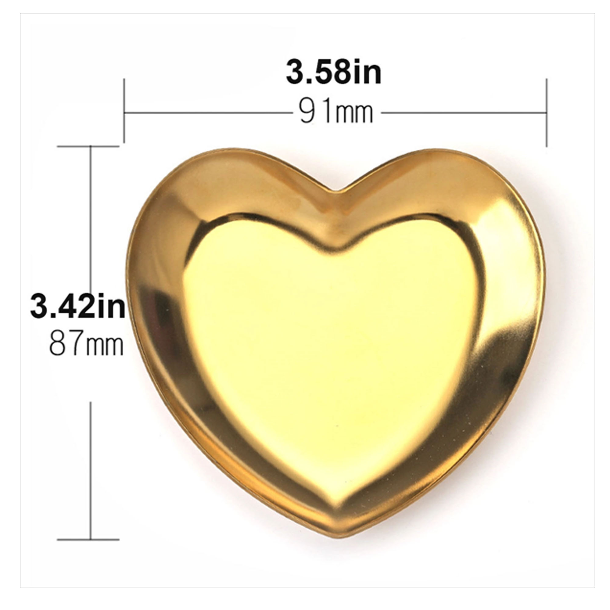 Stainless Steel Compact Heart-Shaped Jewelry Storage Tray ?C Perfect For Small Items 3