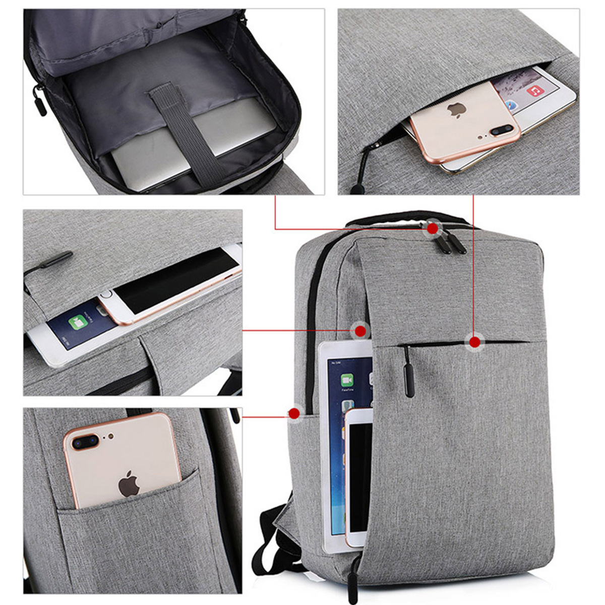 USB-Enabled Oxford Business Backpack 4