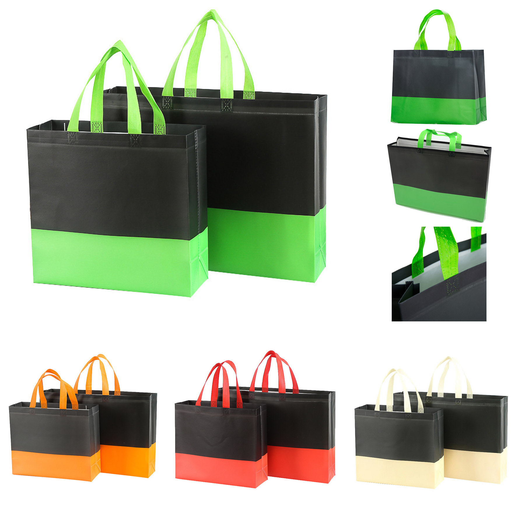 Non-woven Two Tone Tote Bag 1
