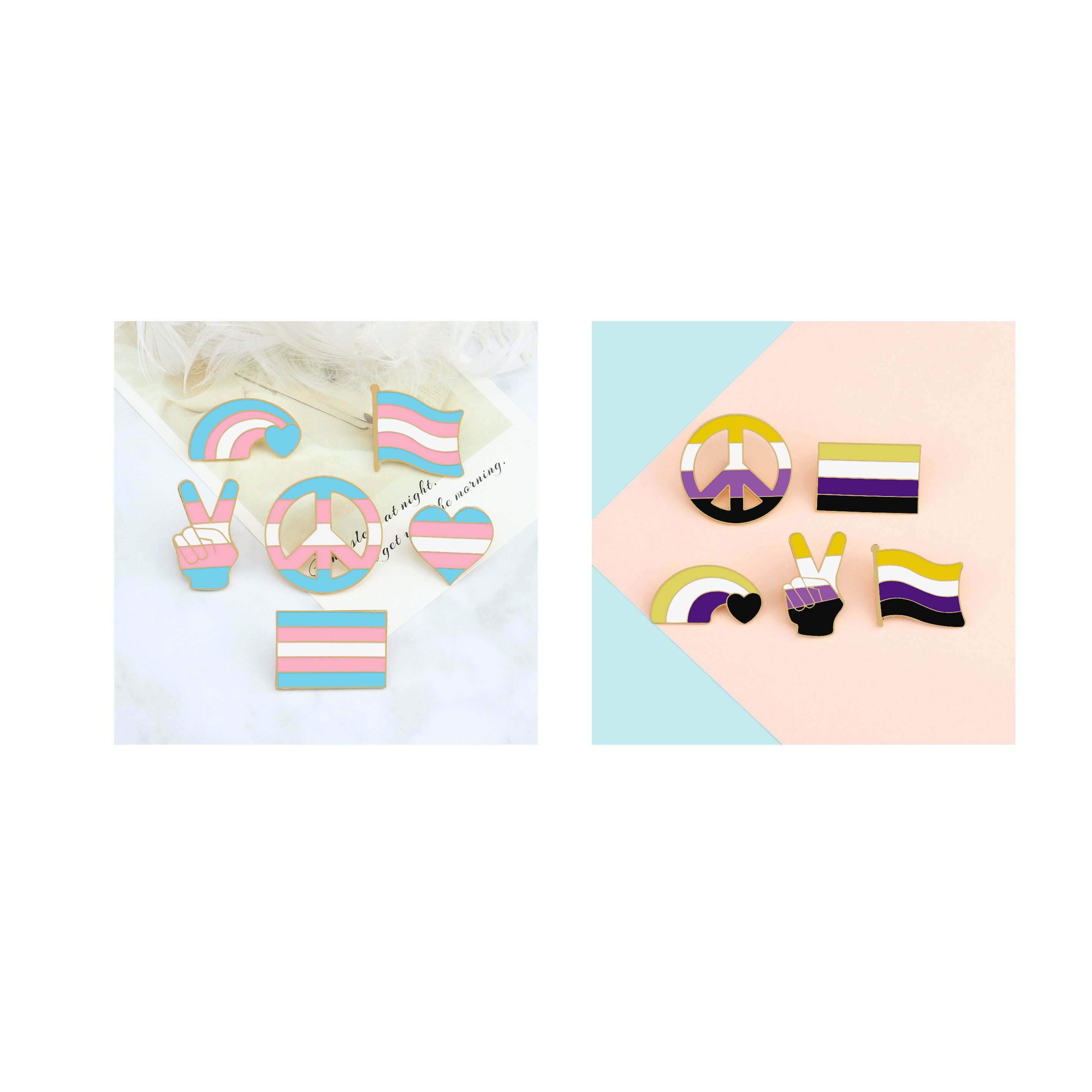 Rainbow Button Pin (direct import) 2