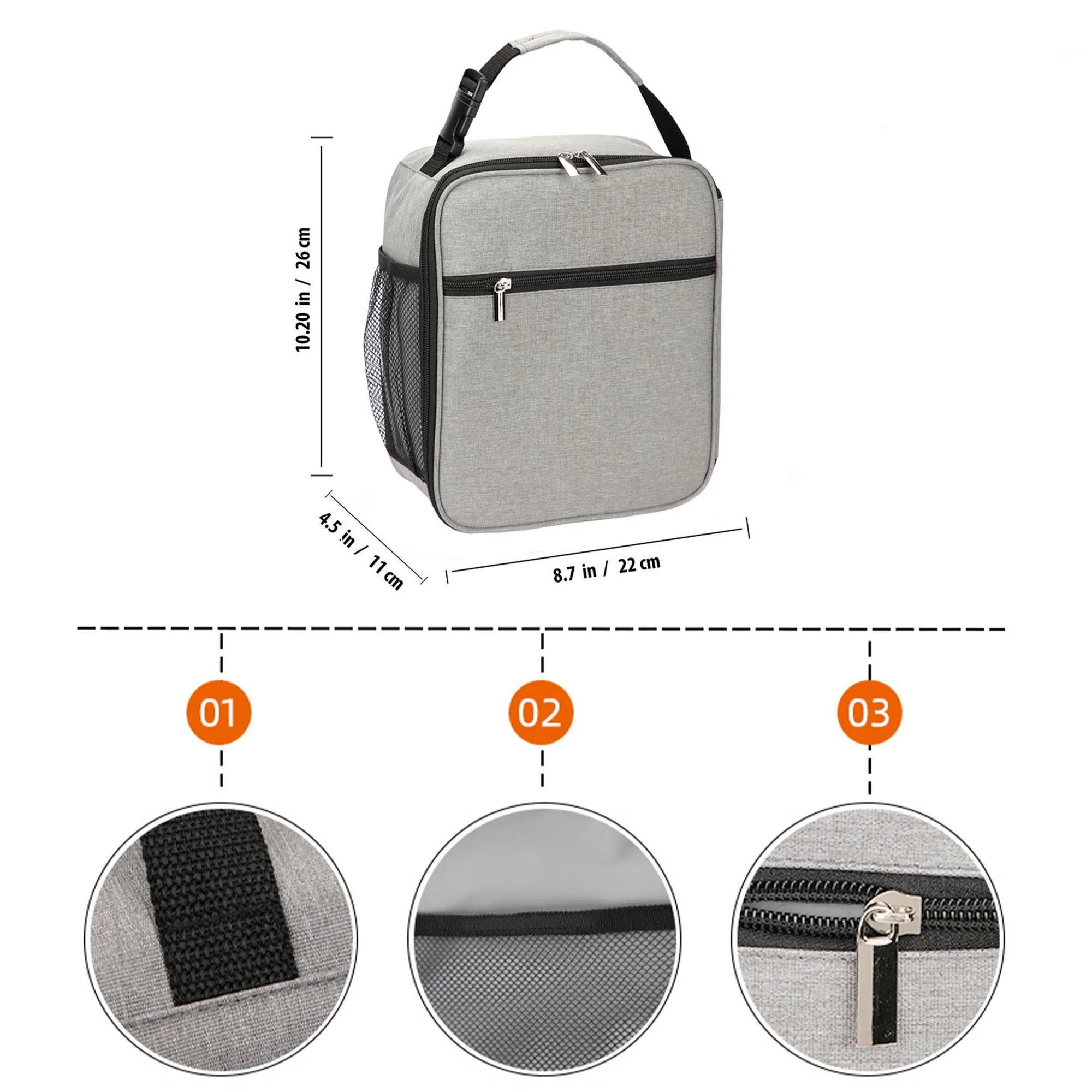 Insulated Reusable Lunch Box Cooler Tote 2